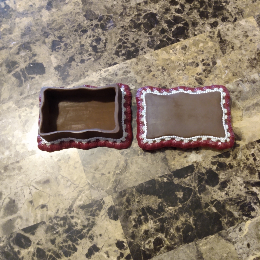 Hand painted small trinket box